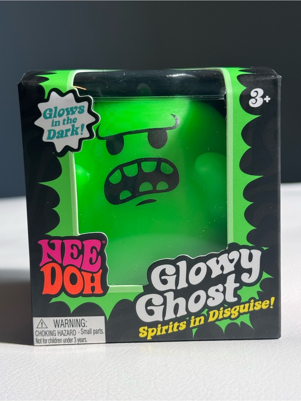 Needoh Glowy Ghost Halloween Squishy Fidget Glow in the Dark NEW SHIPS TODAY!